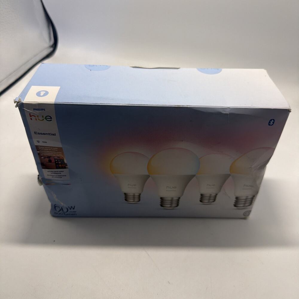 Philips Hue Essential Smart LED A19 Bulb, White & Color Ambiance, E26 Base, 800L